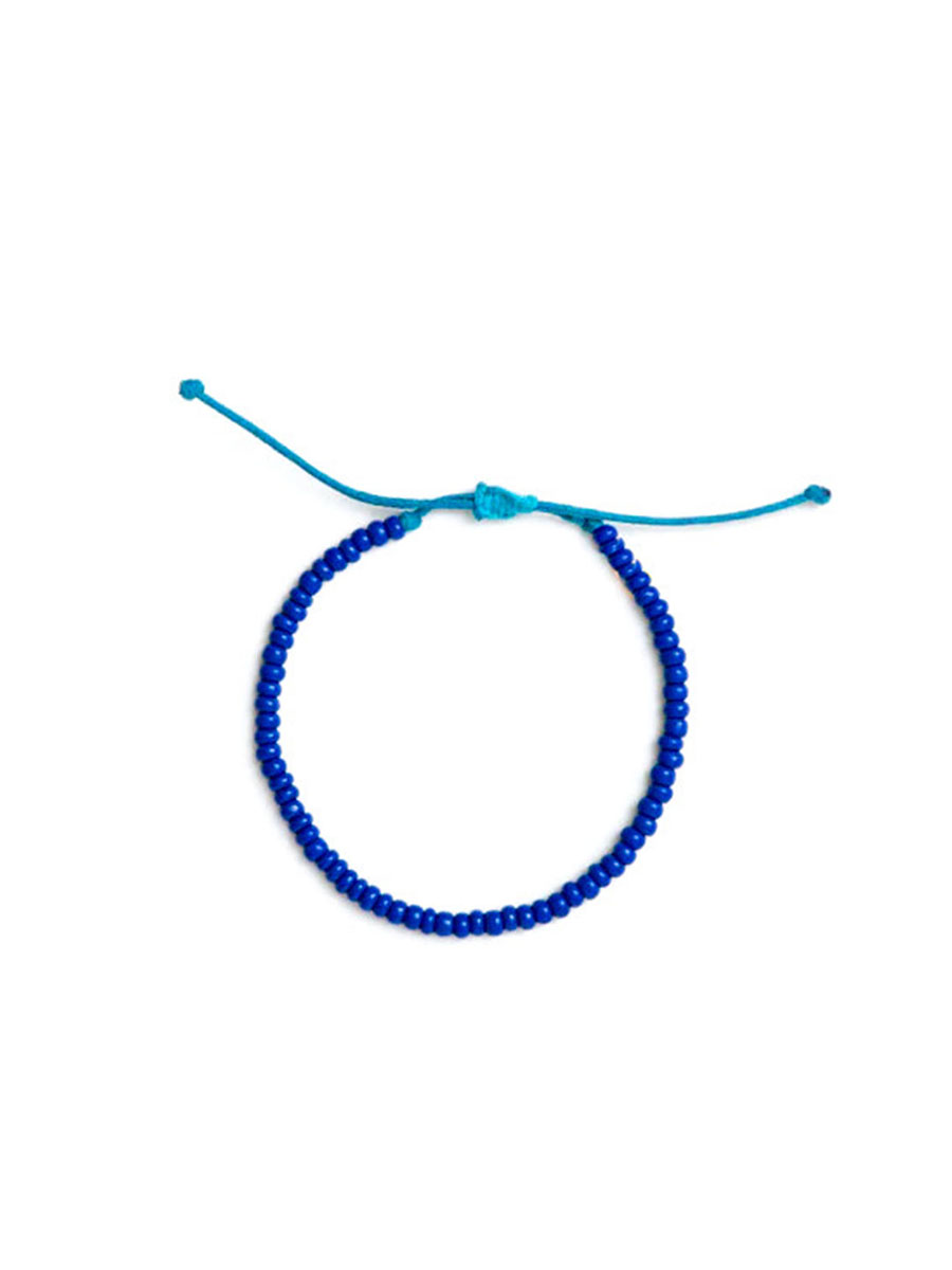 Cobalt Hand Beaded Stacking Bracelet