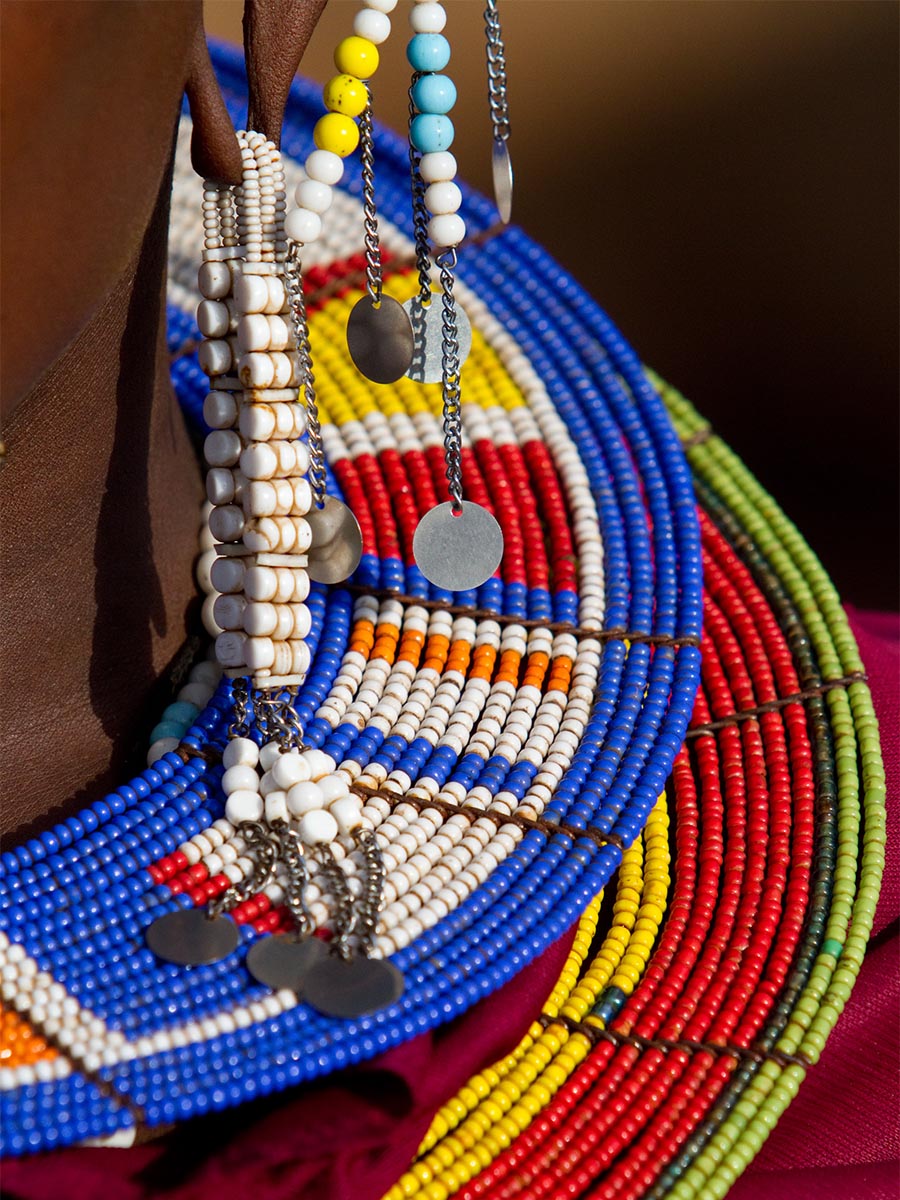 Traditional Maasai Beads with Symbolic Colors