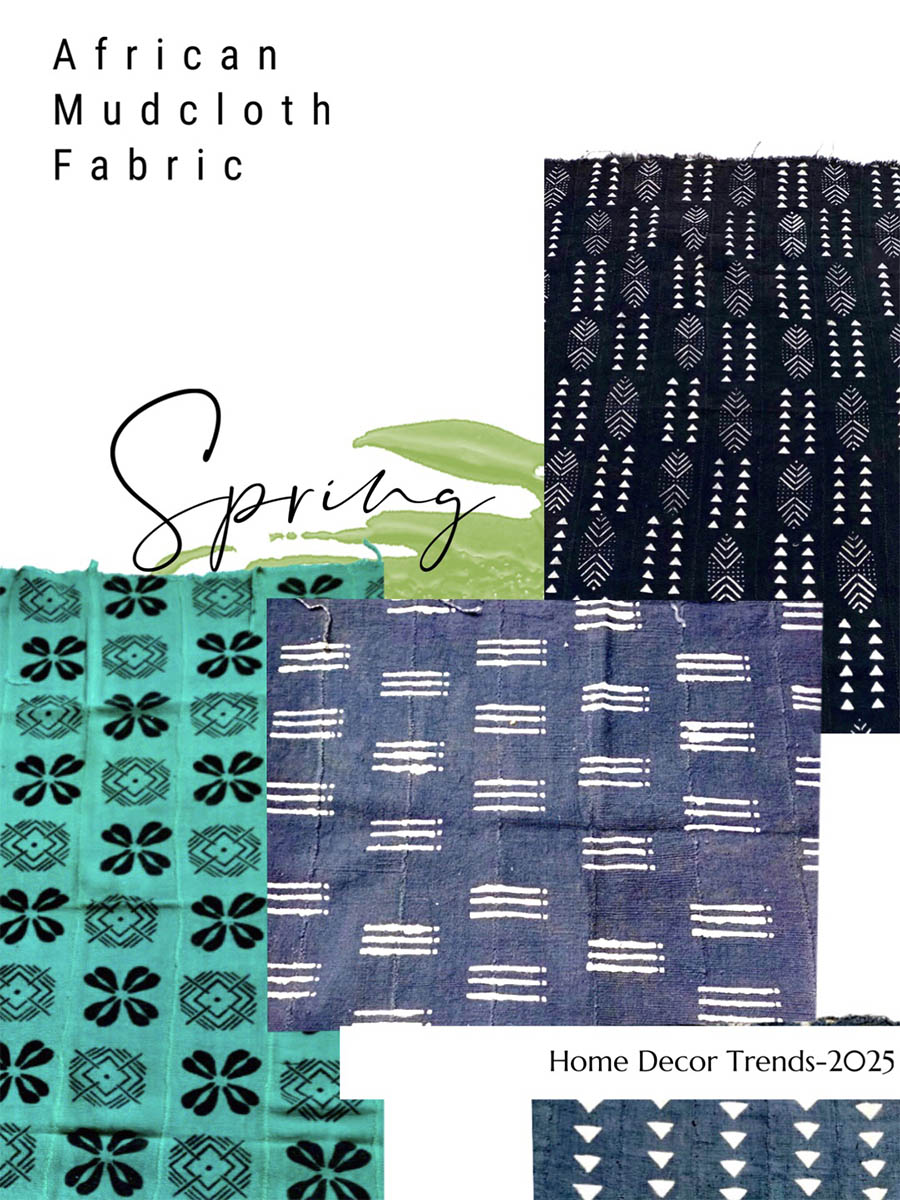 How African Mudcloth Fabric and Textiles Fabric Fits Into Your Spring 2025 Home Décor Upgrade