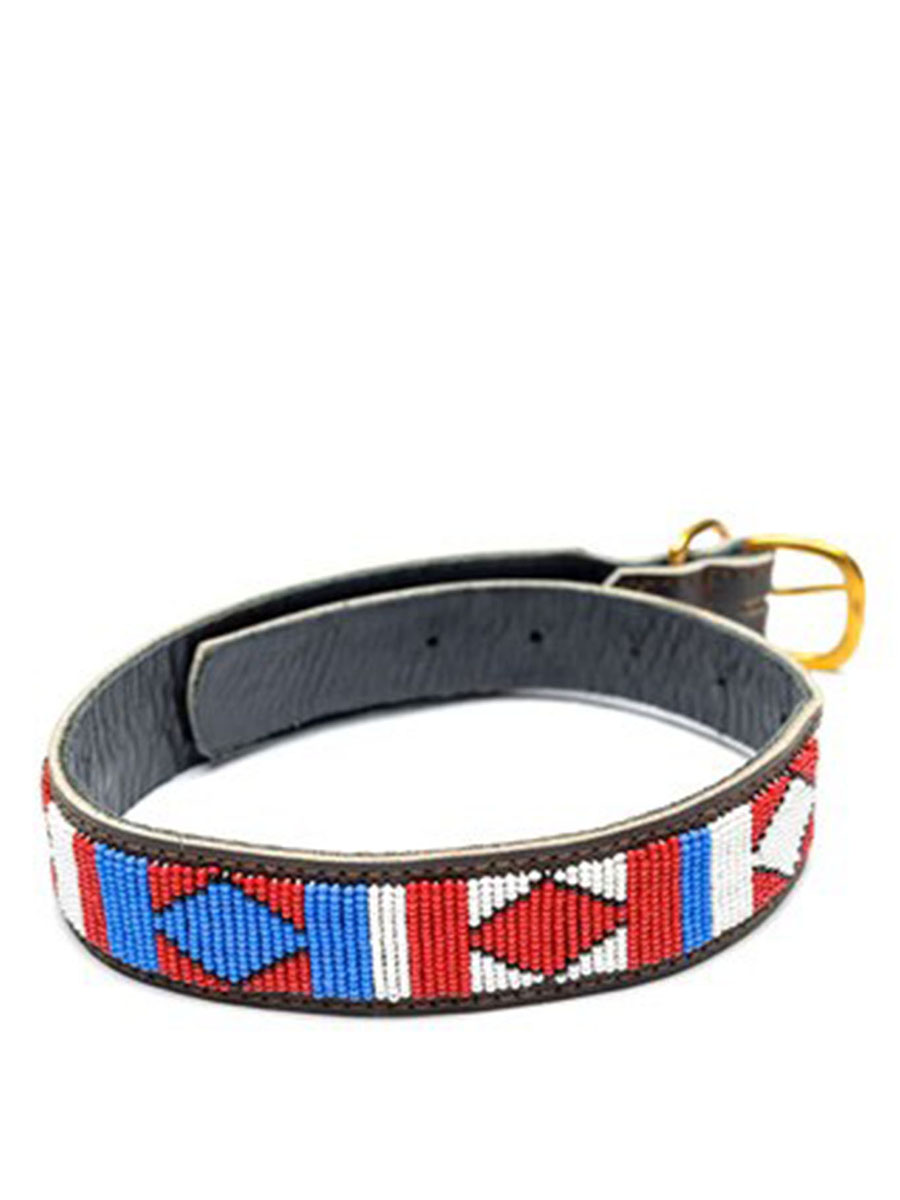 Samburu Stride Beaded Dog Collar