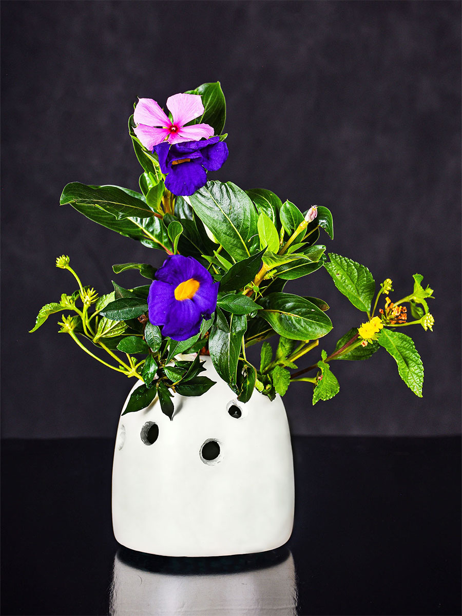 Kenyan Soapstone Dome Flower Frog