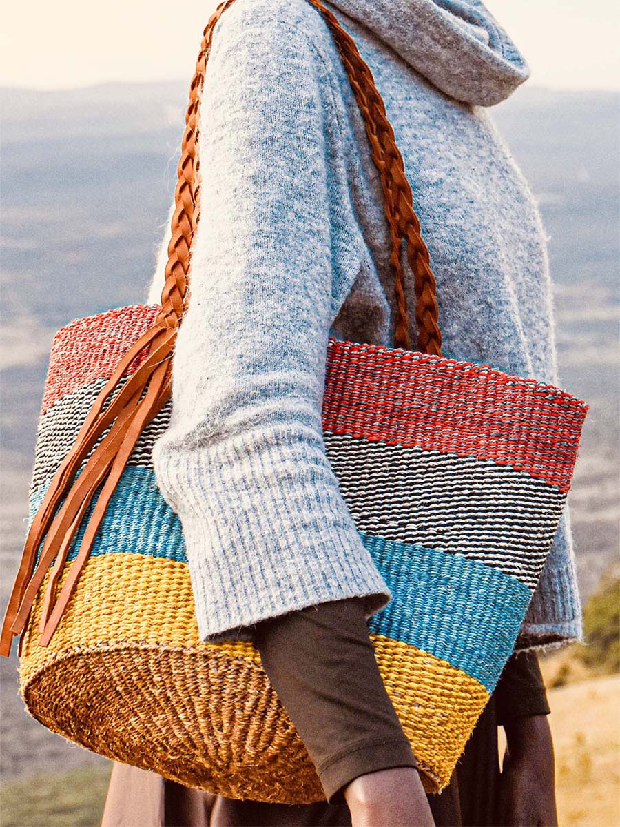 Mukima Braided African Shopping Basket