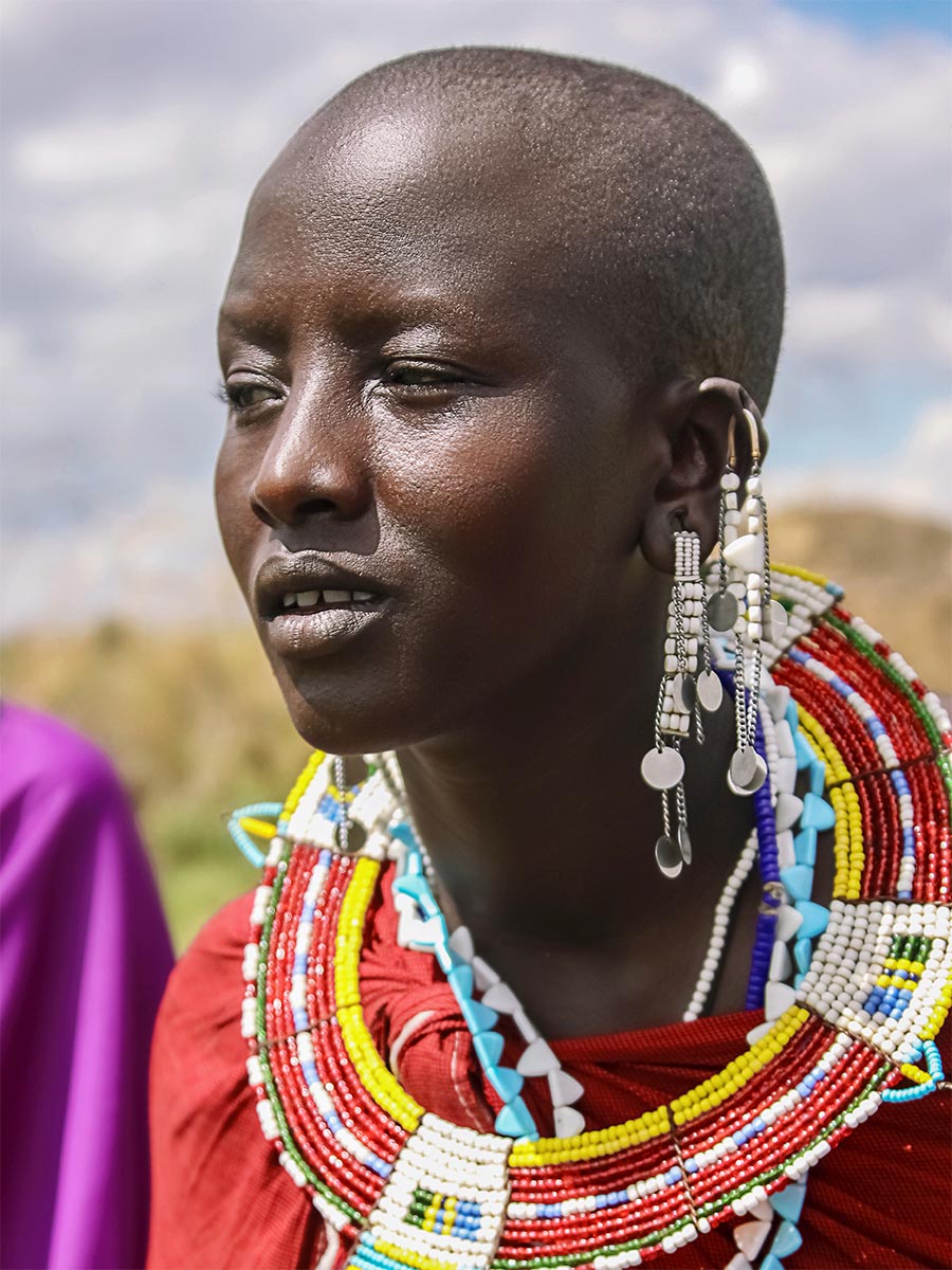 Young Maasai Woman In Cultural Maasai Beads