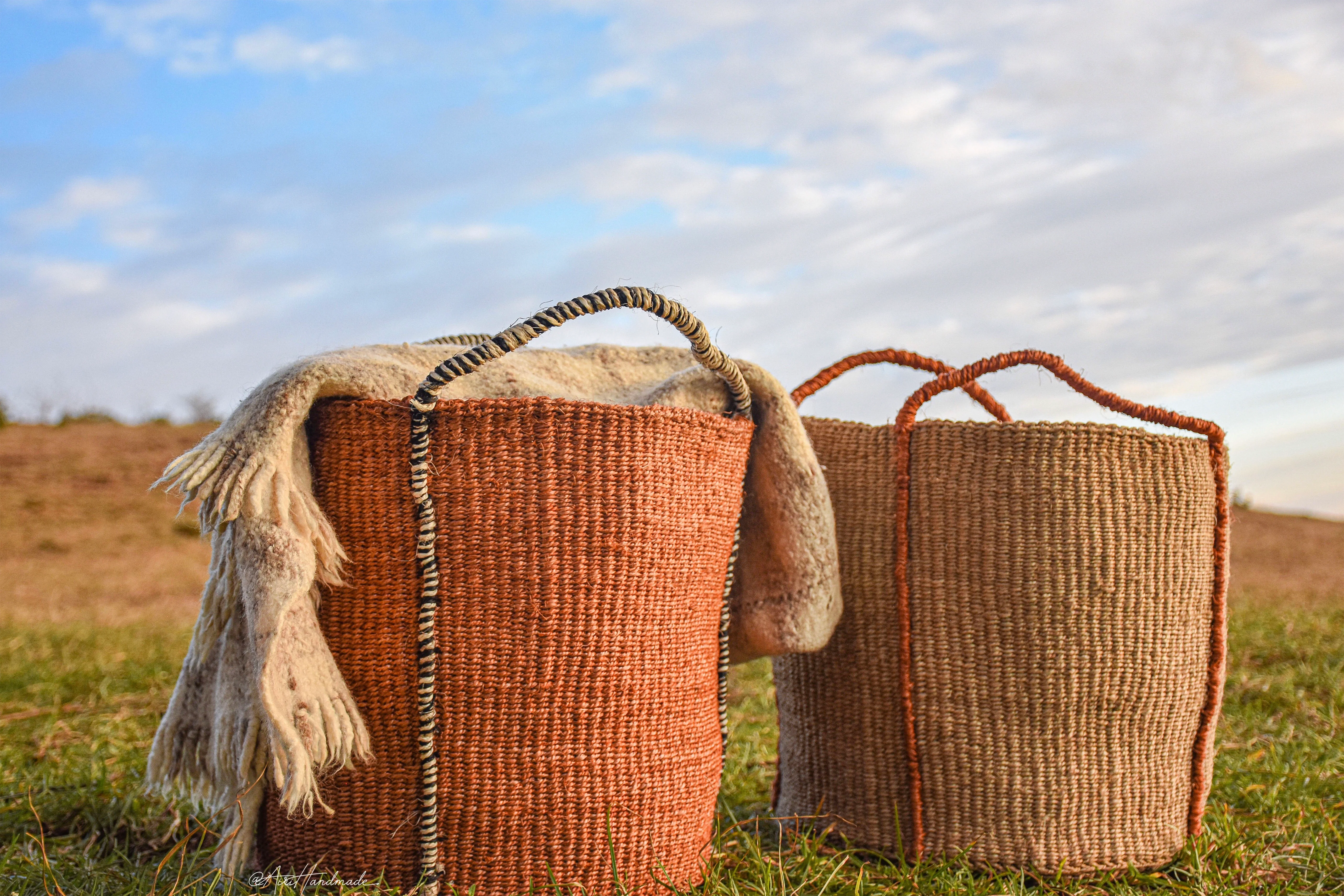 African Basket Shopping Airi Handmade